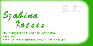 szabina kotsis business card